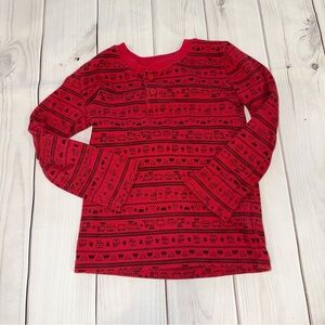 Christmas Pattern Long Sleeve Thermal Tee - Toddler Boy size 4T